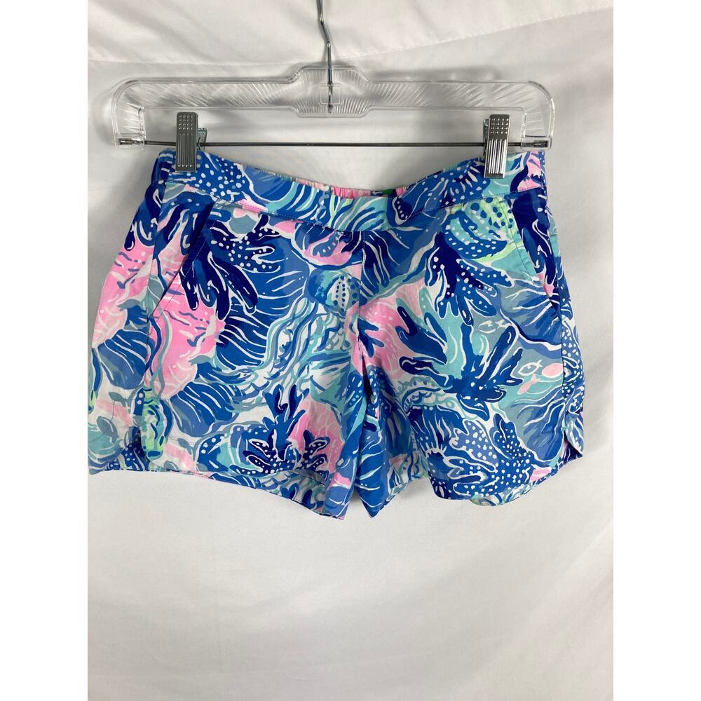Lilly Pulitzer Patterned Pull On Shorts Size Xs - image 1
